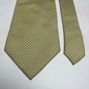 Gasparo Collezione Mens Yellow Micro Dot Silk Blend Neck Tie Hand Made‎ 60"